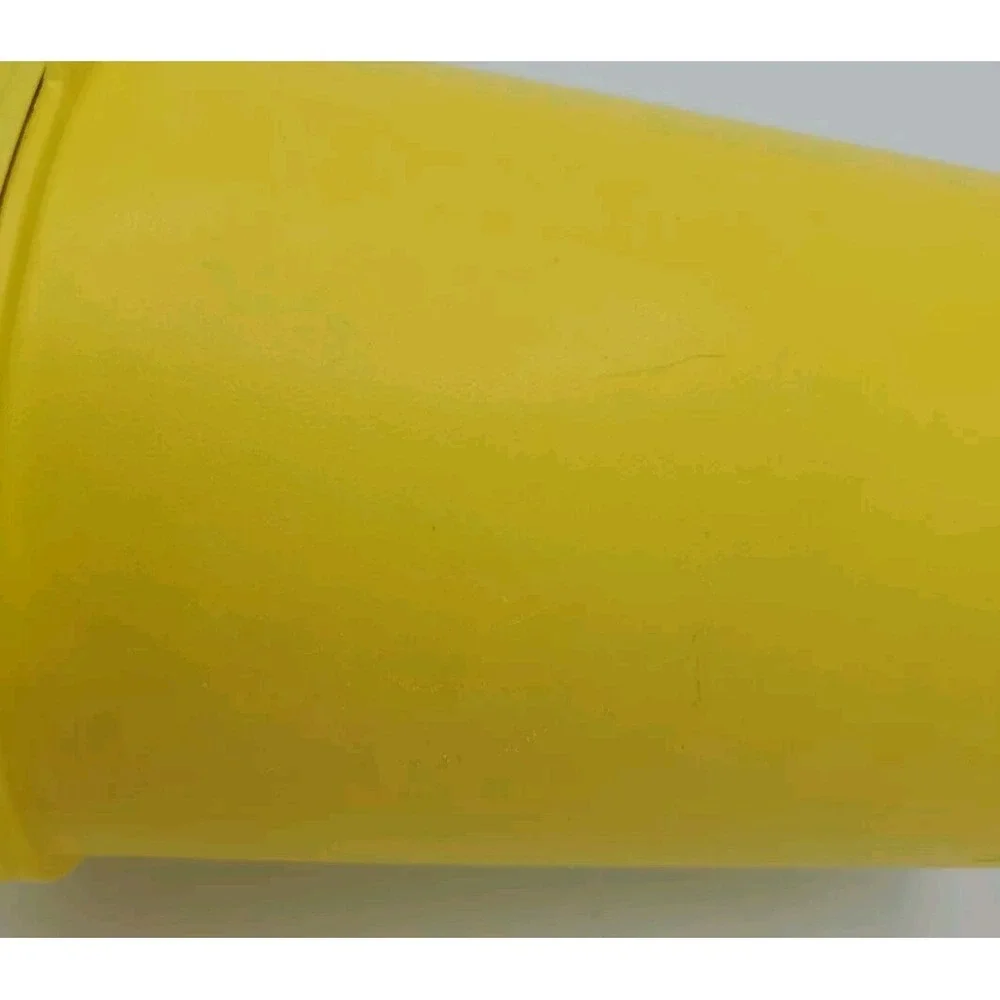 Tupperware Vtg MCM Yellow Servalier Canister #811-14 & Press On‎ Lid 812-44  6